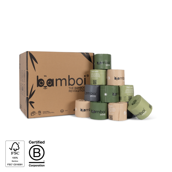 Bamboi 100% Bamboo Toilet Paper - 48 MAXI rolls